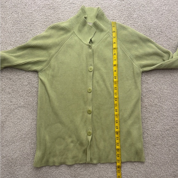 Sigrid Olsen Green Ribbed Women's Sweater - Picture 6 of 6